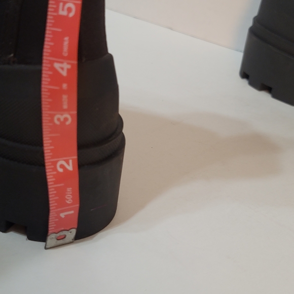 Zara Black Canvas Women's Combat Boots Chunky Heel Lace-up Zip-up Sz40 (US Sz9) - Picture 16 of 16